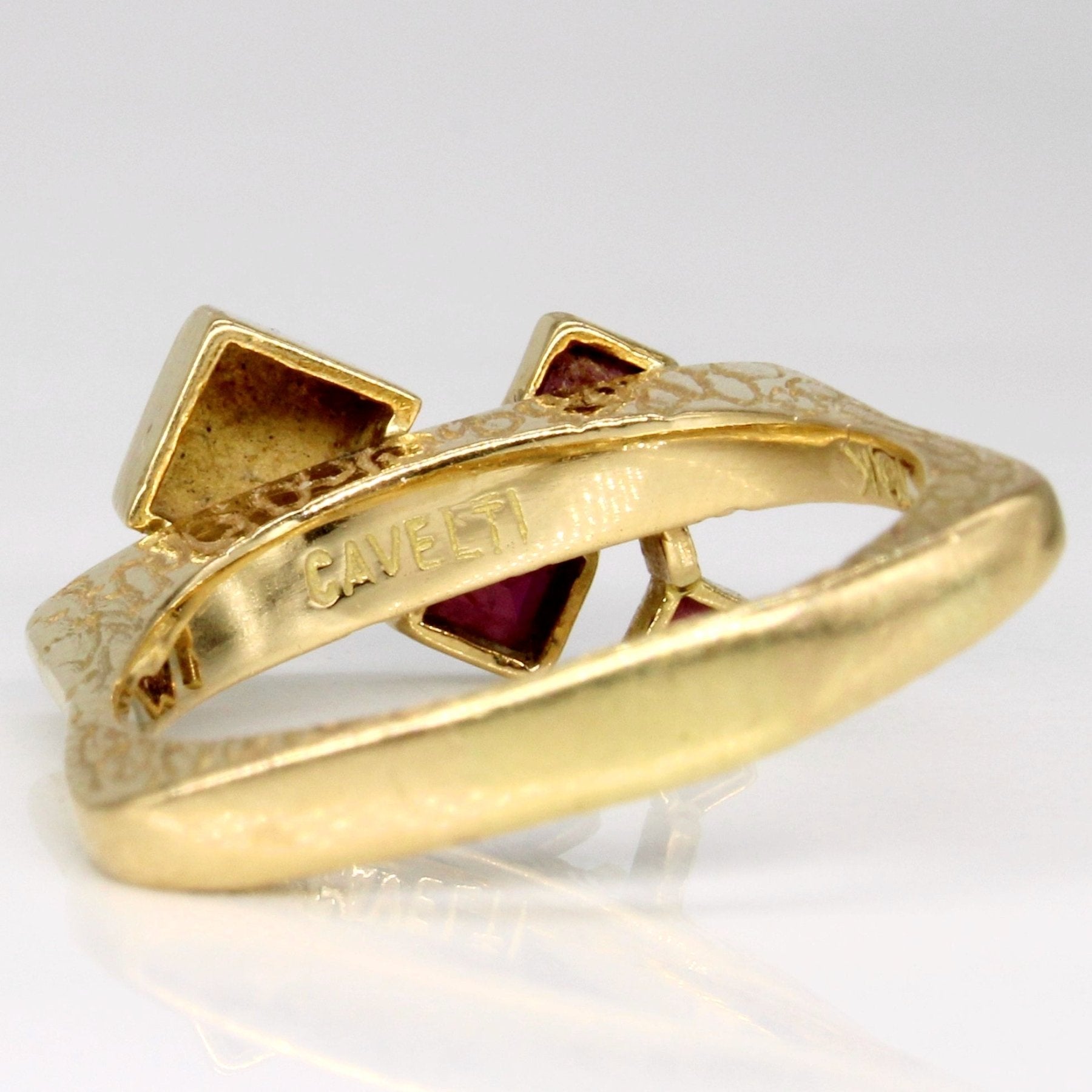 'Cavelti' Abstract Ruby Ring | 0.37ctw | SZ 7.5 | - 100 Ways