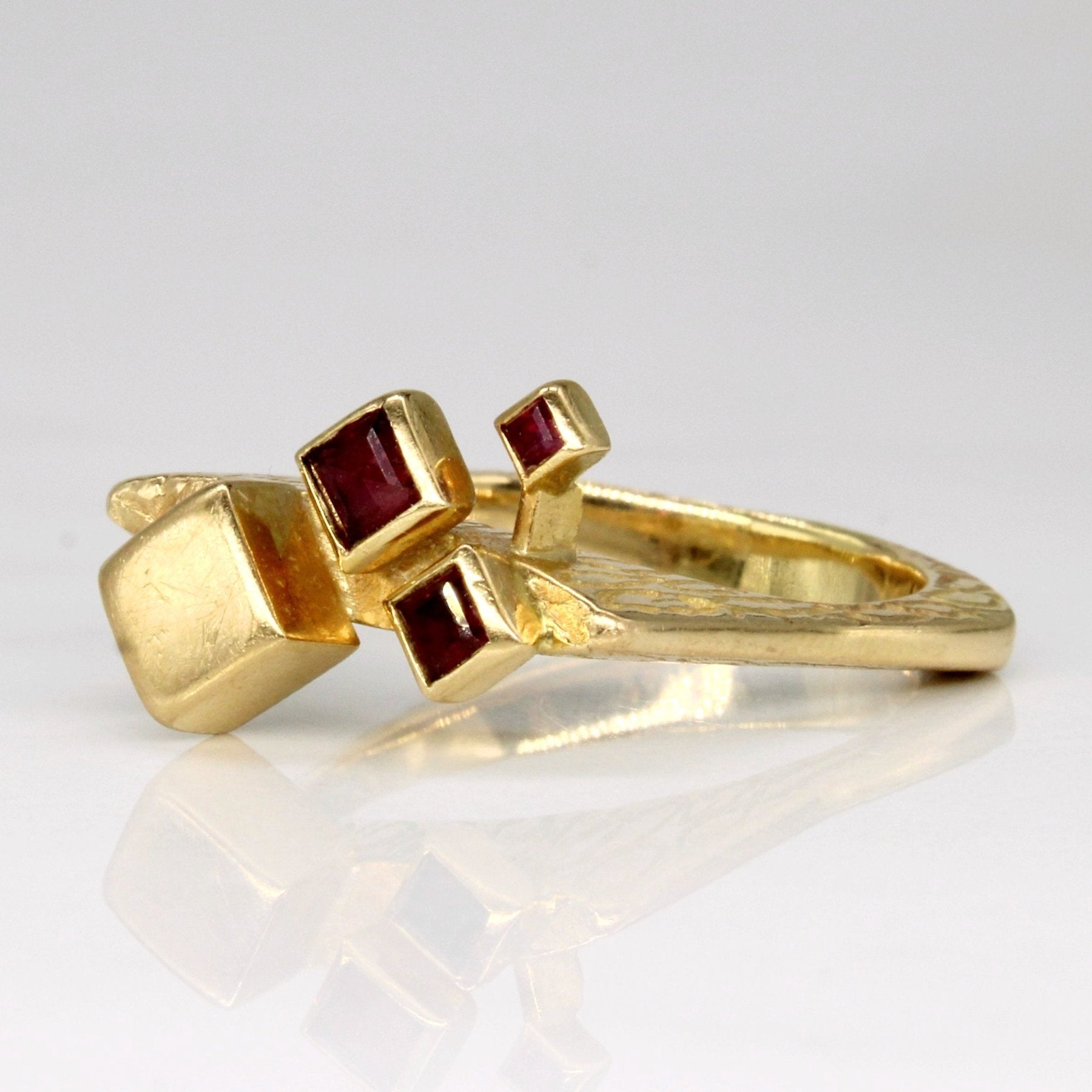 'Cavelti' Abstract Ruby Ring | 0.37ctw | SZ 7.5 | - 100 Ways