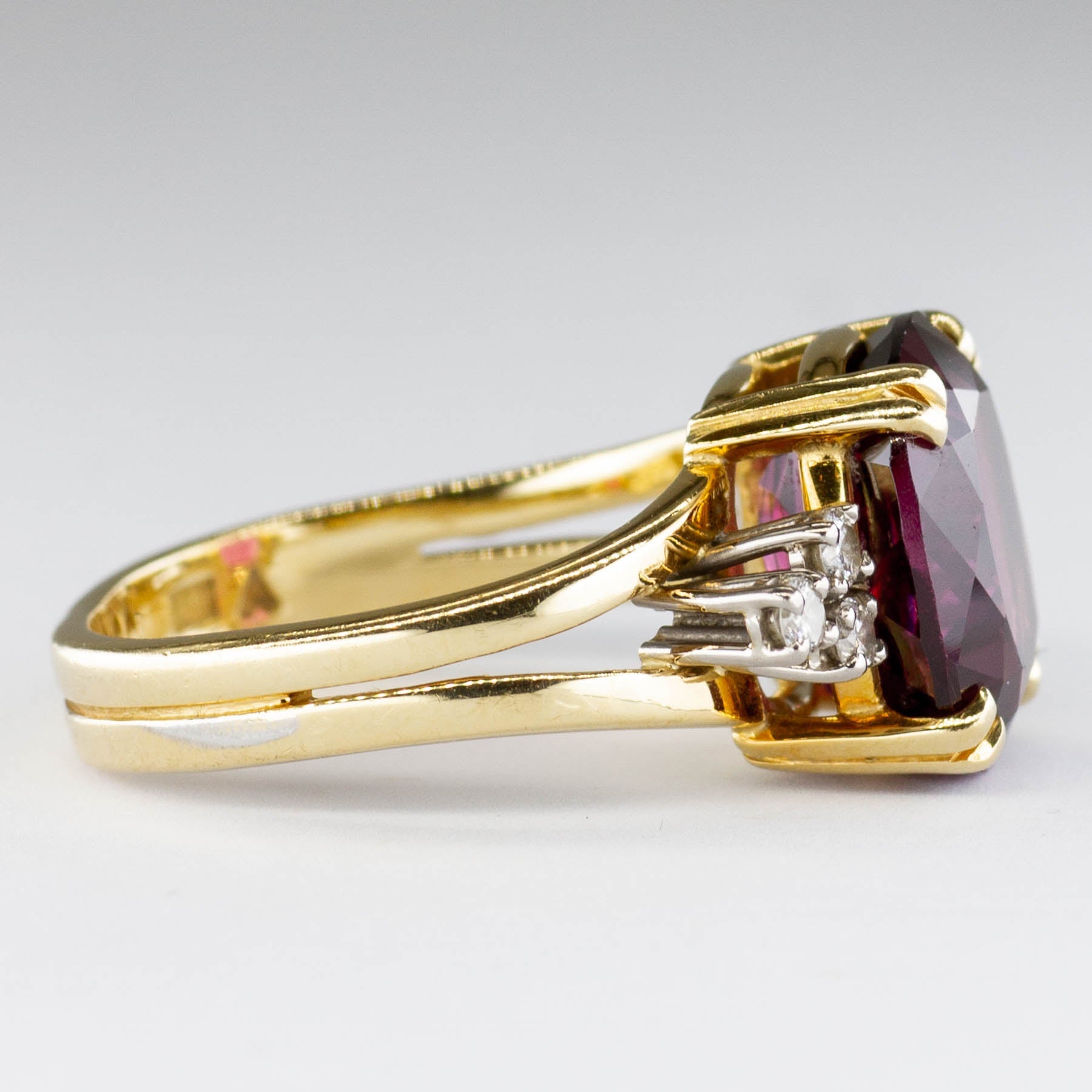 'Cavelti' Garnet and Diamond Ring | 6.15ct | 0.15ctw | SZ 5.75 - 100 Ways