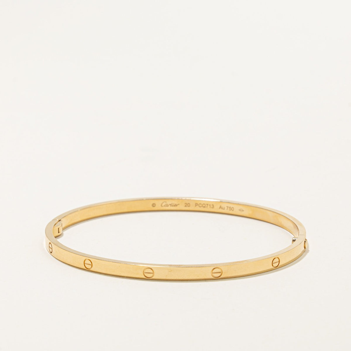 'Cartier' LOVE bracelet, Small Model Yellow Gold Bracelet | 7.5" SZ 20