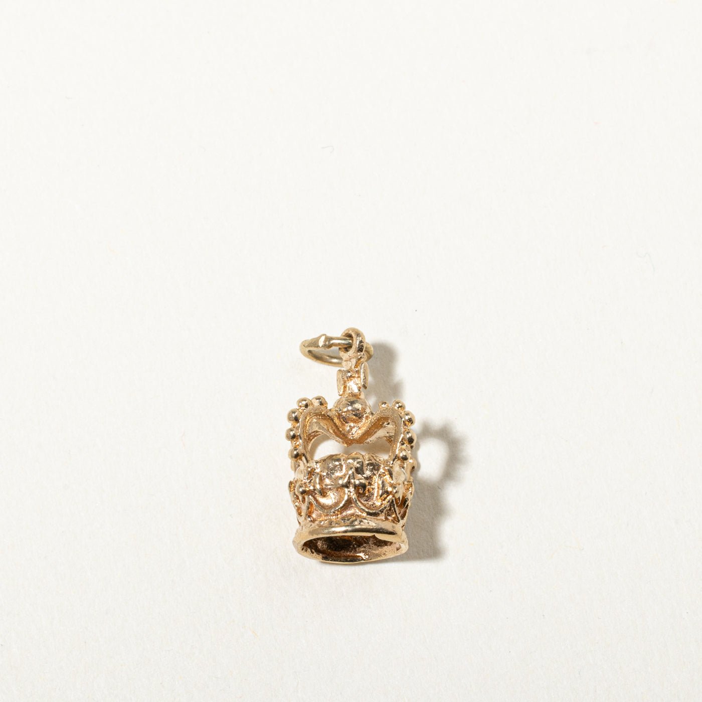 9k Yellow Gold Ornate Crown Charm