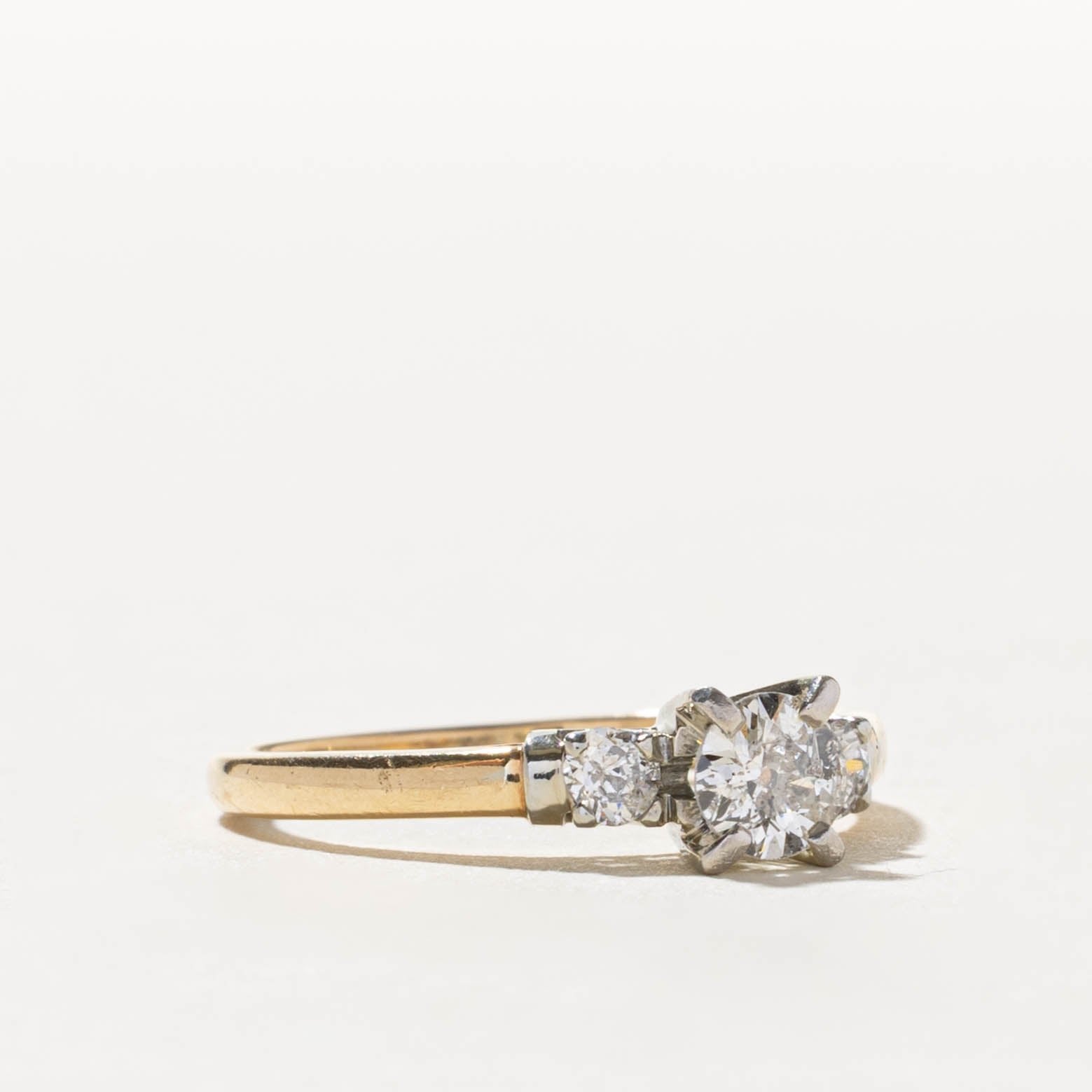 14k Old European Cut Diamond Engagement Ring | 0.62ctw | SZ 7.75