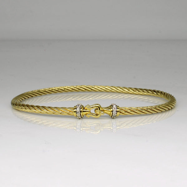 'David Yurman' Cable Diamond Buckle Bracelet | 0.07ctw | 7