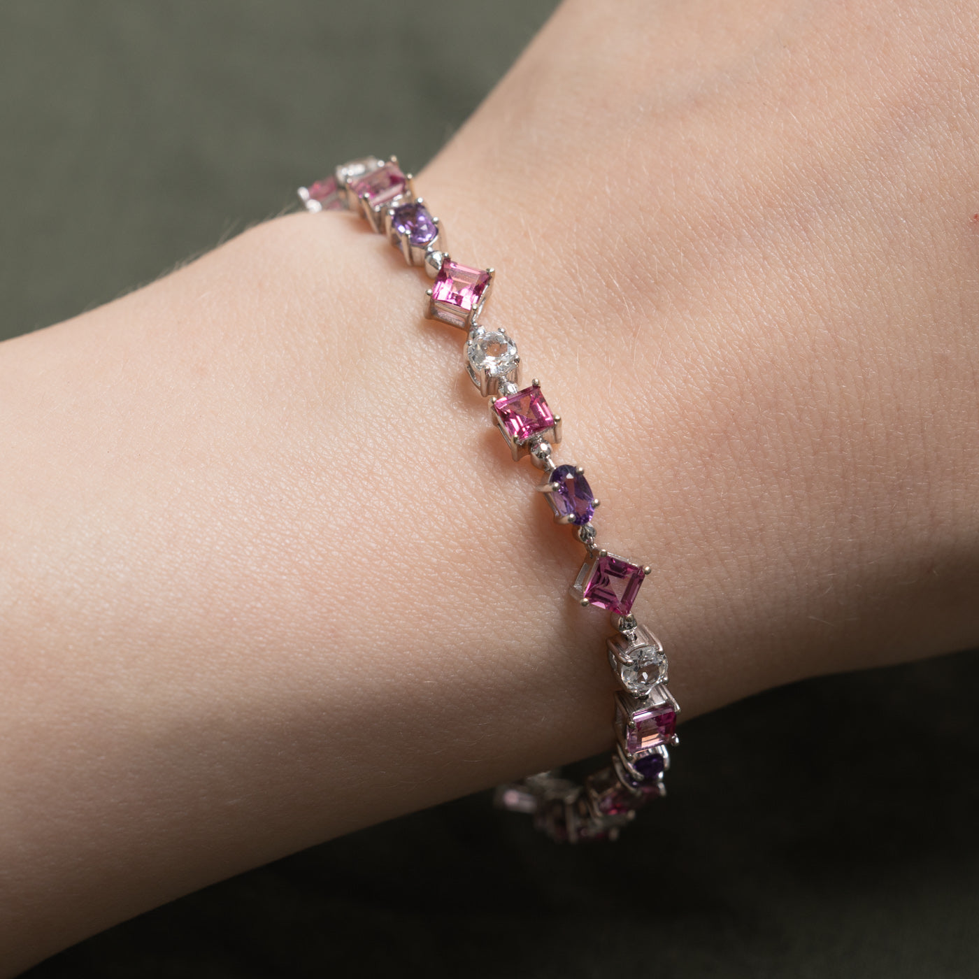 Eternity Multi Gemstone Bracelet | 7.40ctw | 7"