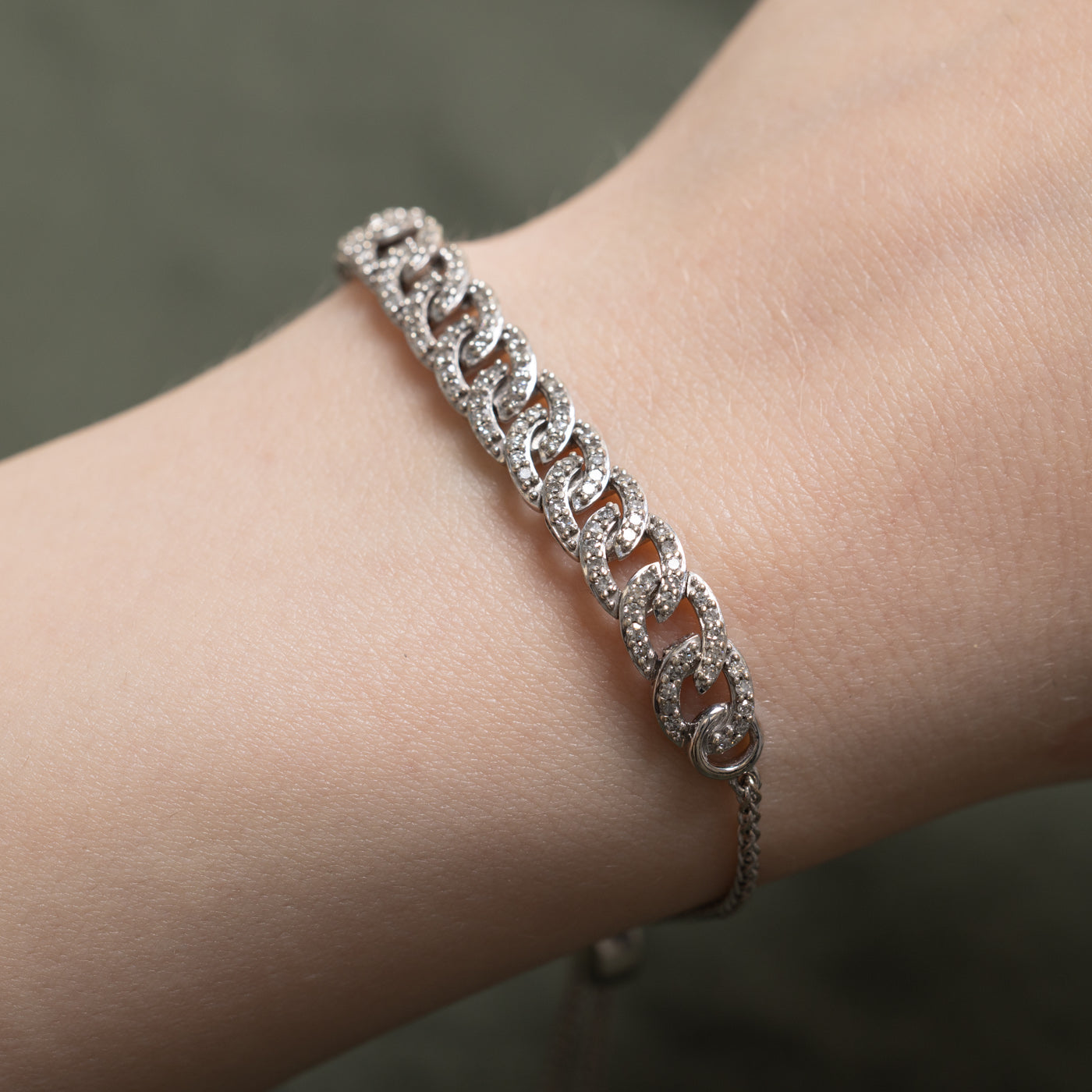 Diamond Curb Link Bracelet | 0.60ctw | 5" to 8"