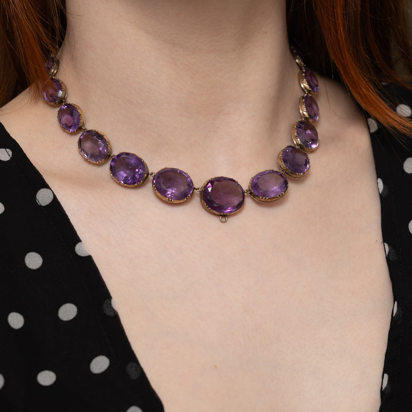 Vintage Amethyst Demi-Parure Necklace, Earring, Pendant & Brooch Set | 180ctw | 16"