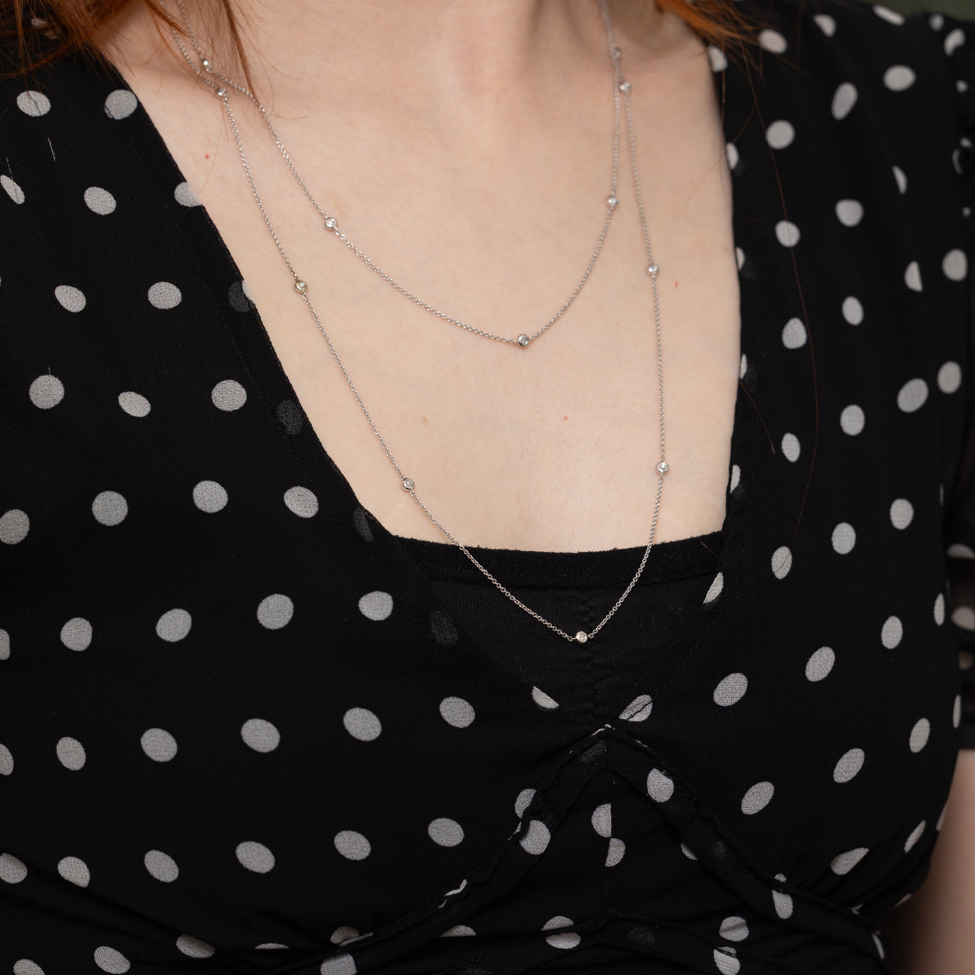 Diamond Satellite Layering Necklace | 0.20ctw | 45"