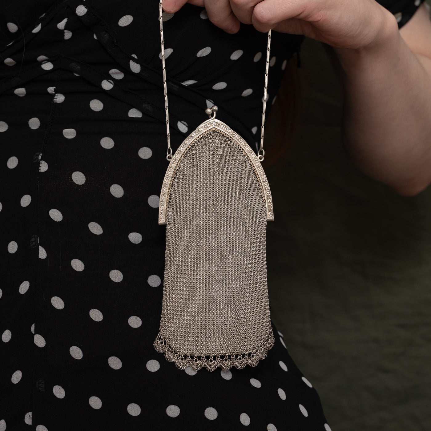 Sterling Silver Mesh Purse