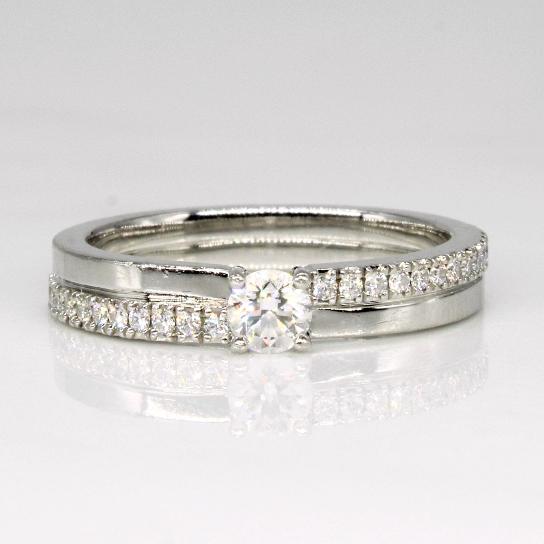 Pave Diamond De Beers Diamond Ring Price De Beers Engagement Ring - Technical View