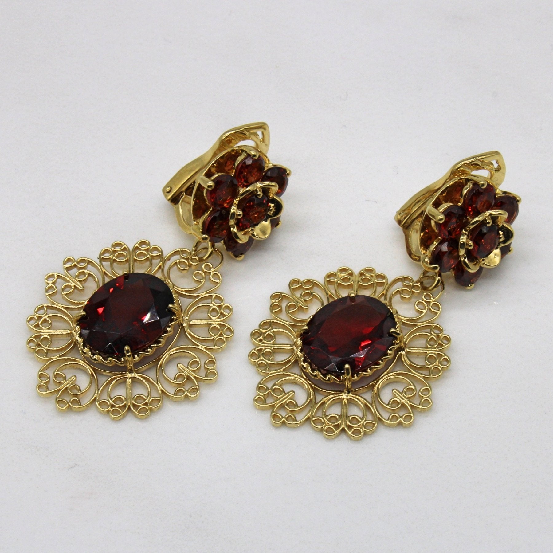 'Dolce & Gabbana' Garnet Drop Earrings | 10.00ctw | - 100 Ways