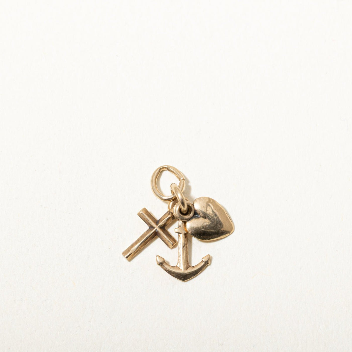10k Yellow Gold Faith Hope & Charity Charm