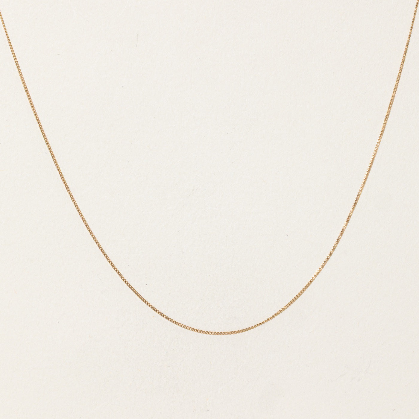 10k Yellow Gold Curb Link Chain | .80mm | 16"