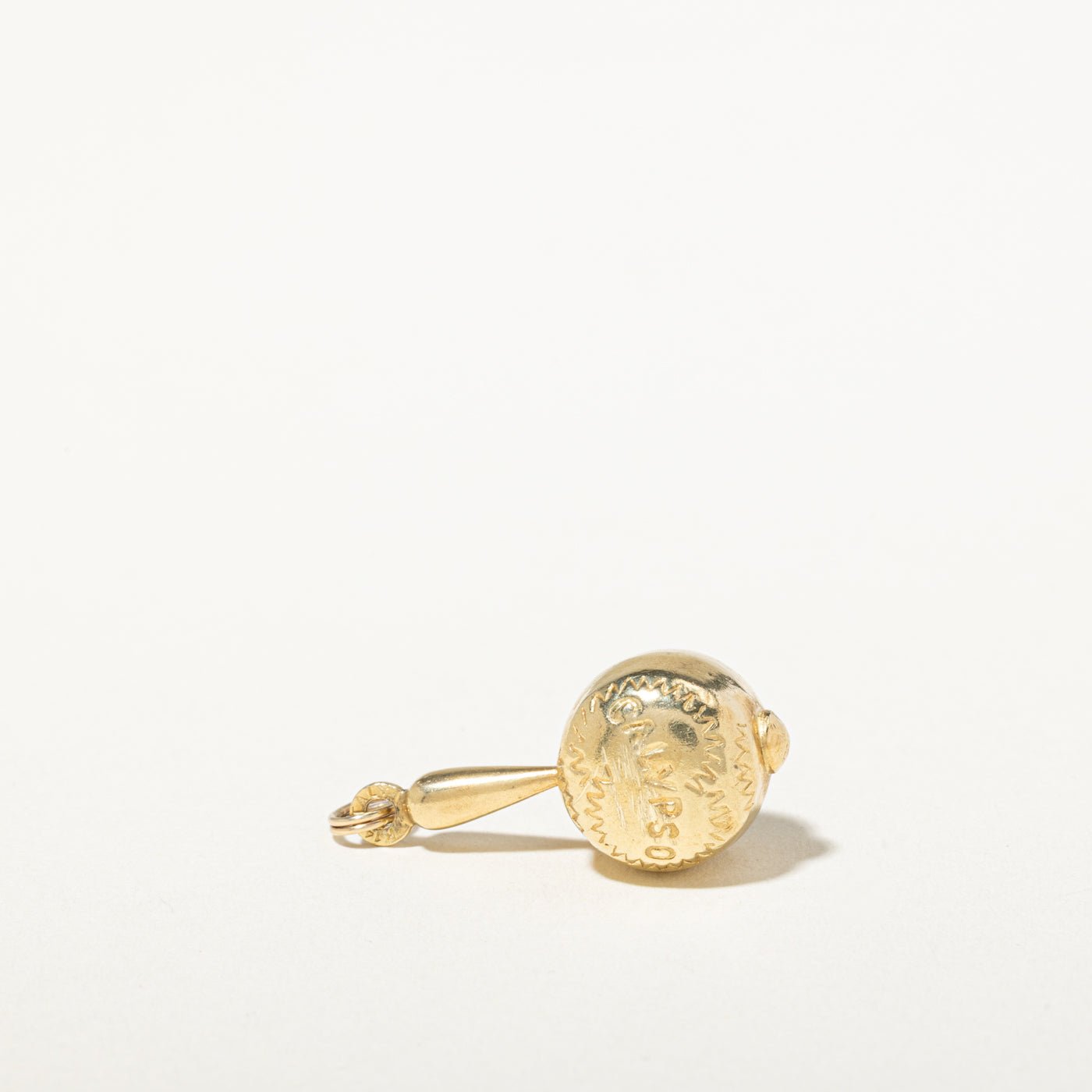 14k Yellow Gold Engraved Calypso Charm