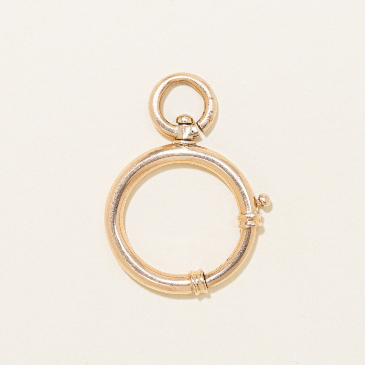 Antique Oversize Spring Clasp 12k