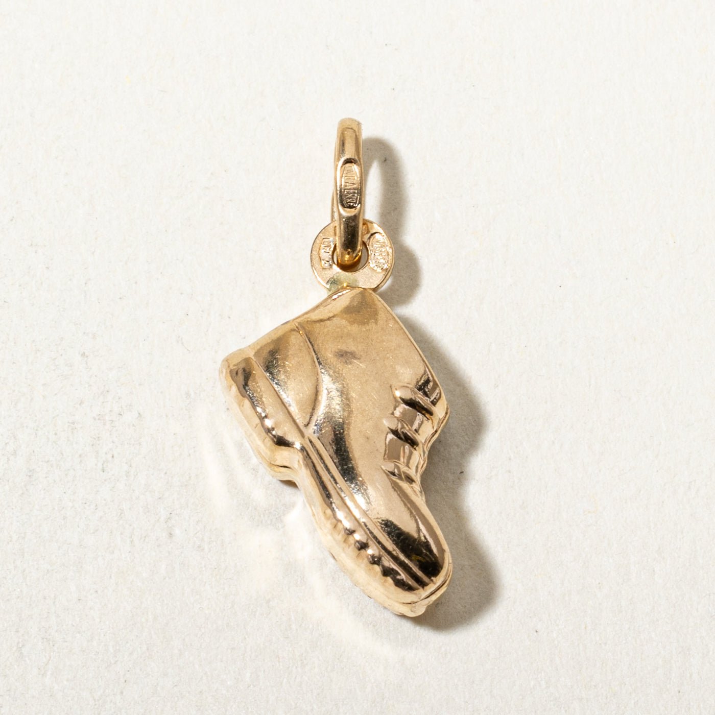 Vintage Italian Yellow Gold Boot Charm