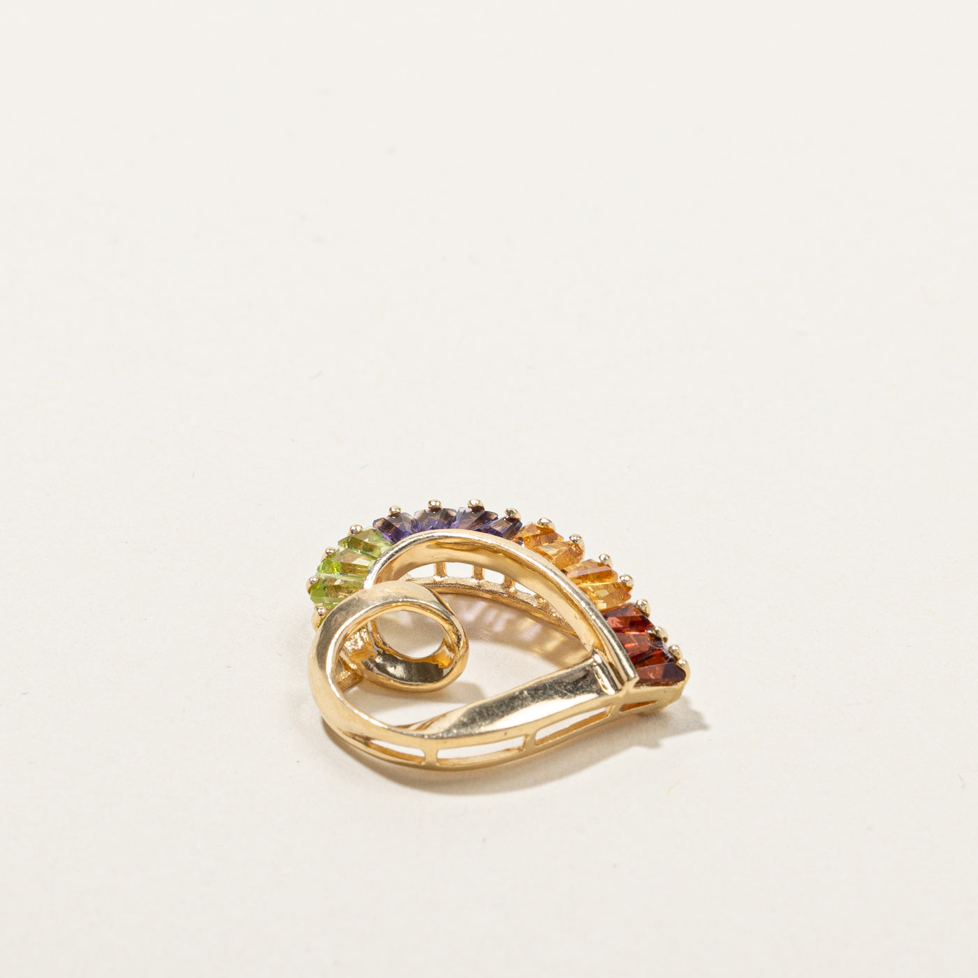 Multi Gemstones Heart Pendant | 1.03ctw |