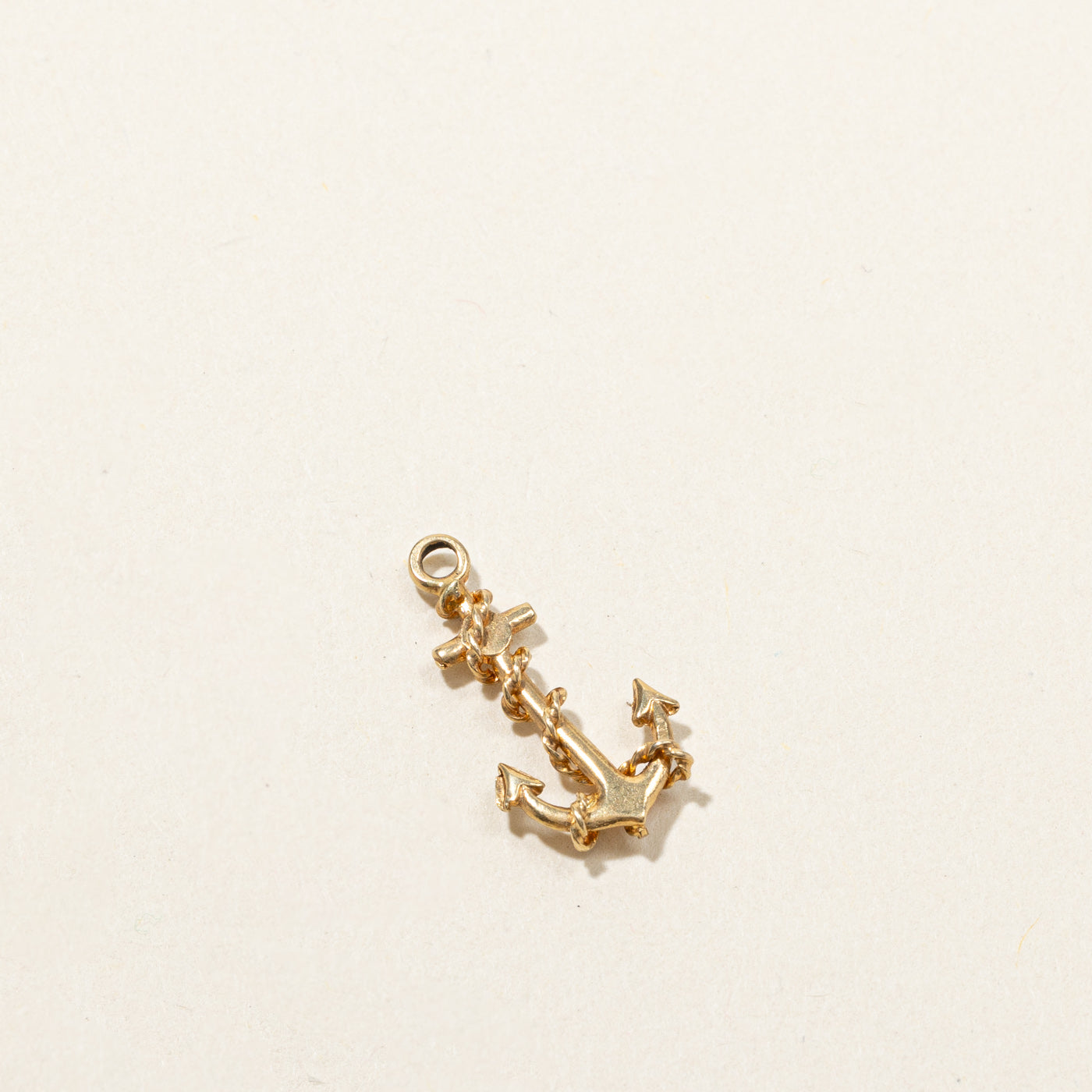 18k Gold Anchor Charm