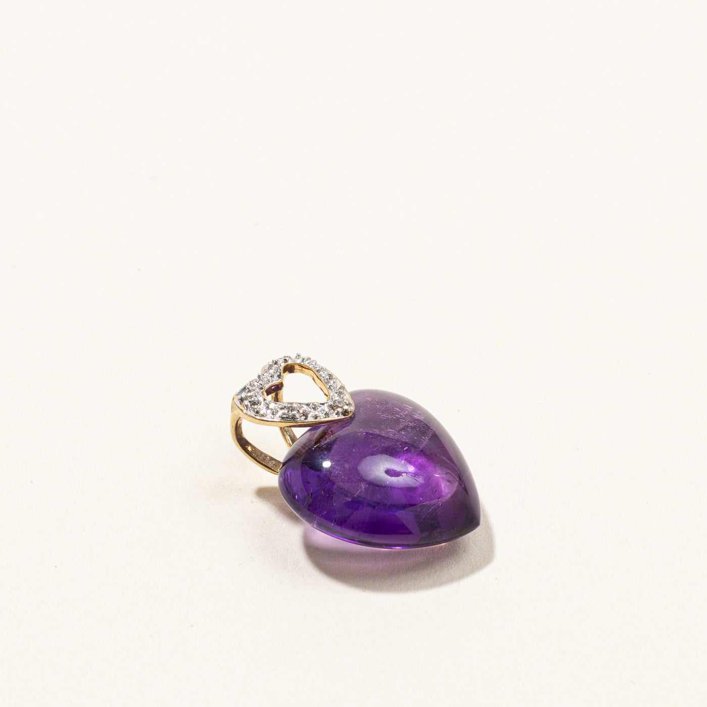 Amethyst & Diamond Heart Pendant | 8.00ct | 0.025ctw |
