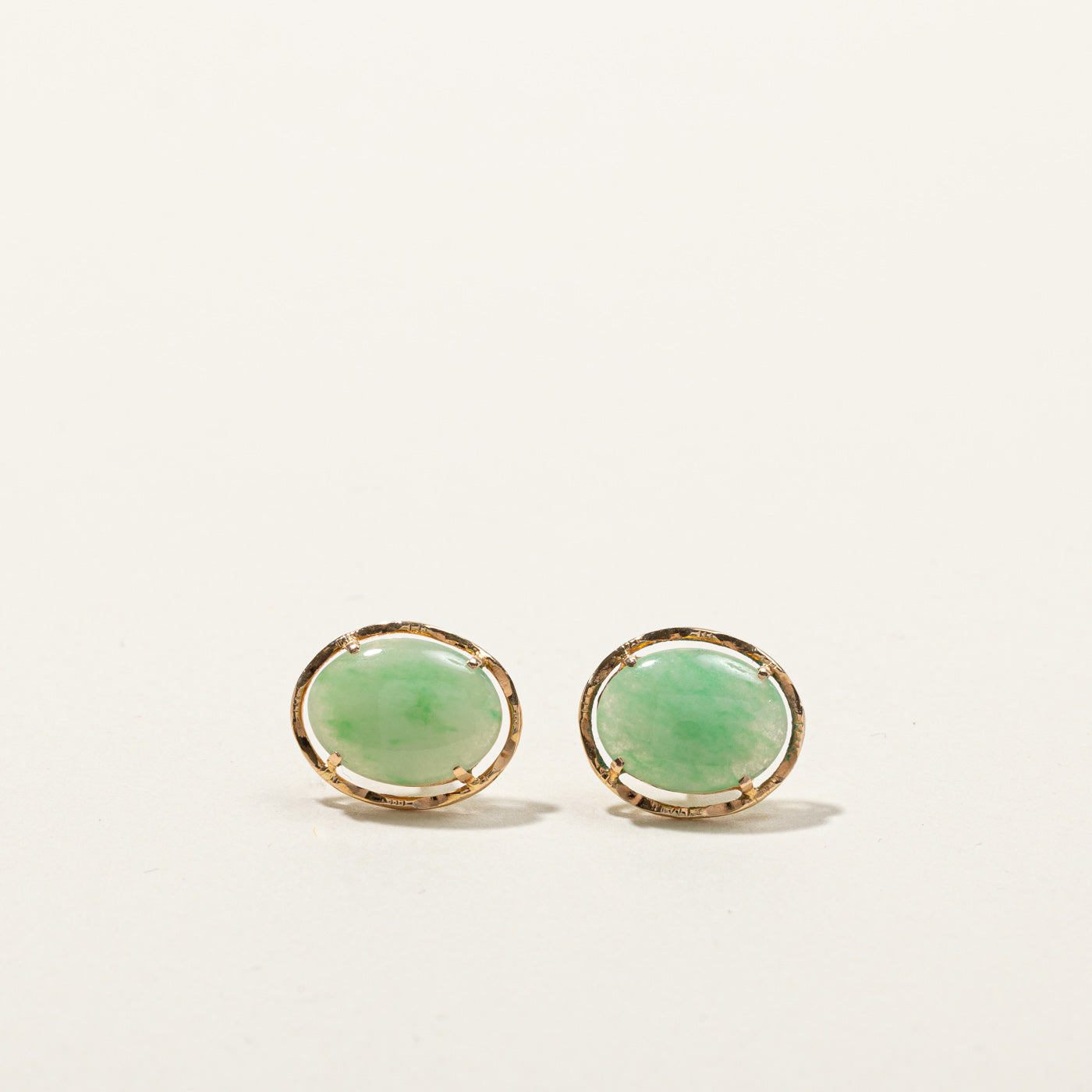 Jadeite Gold Earrings | 3.20ctw |
