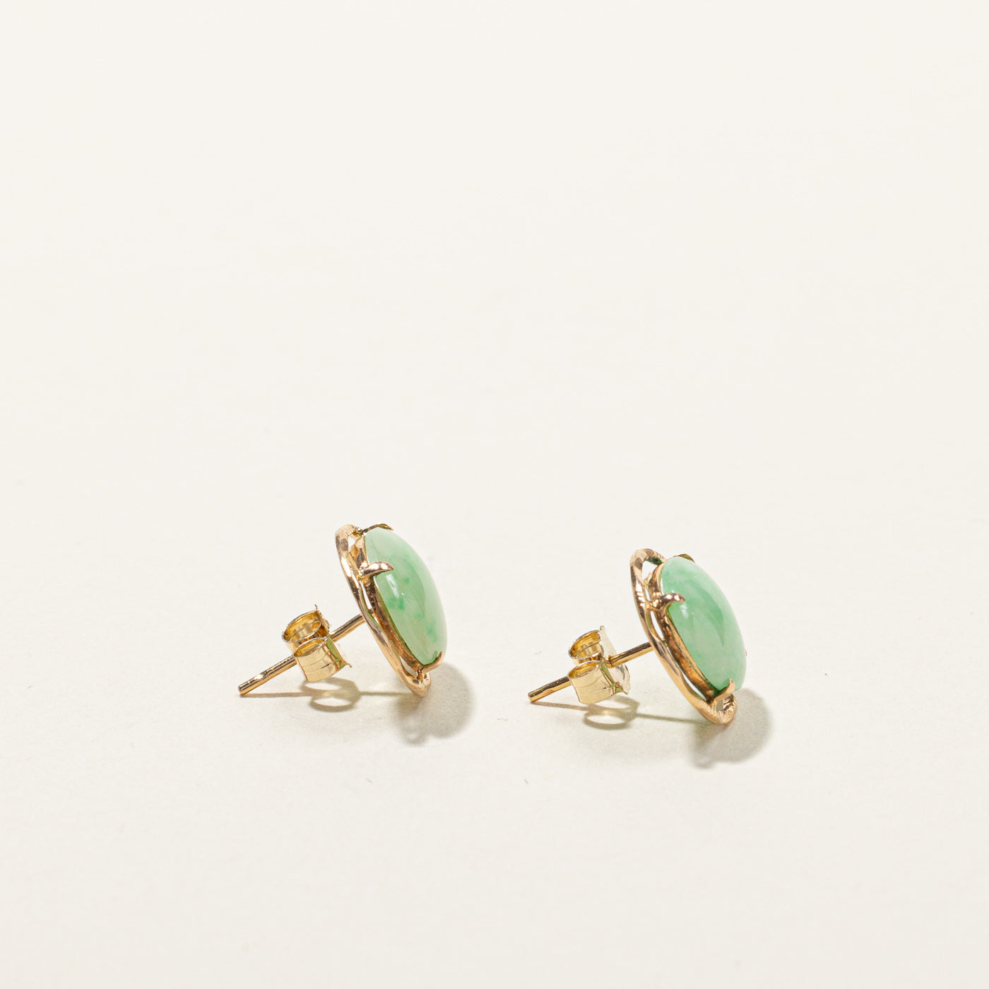 Jadeite Gold Earrings | 3.20ctw |