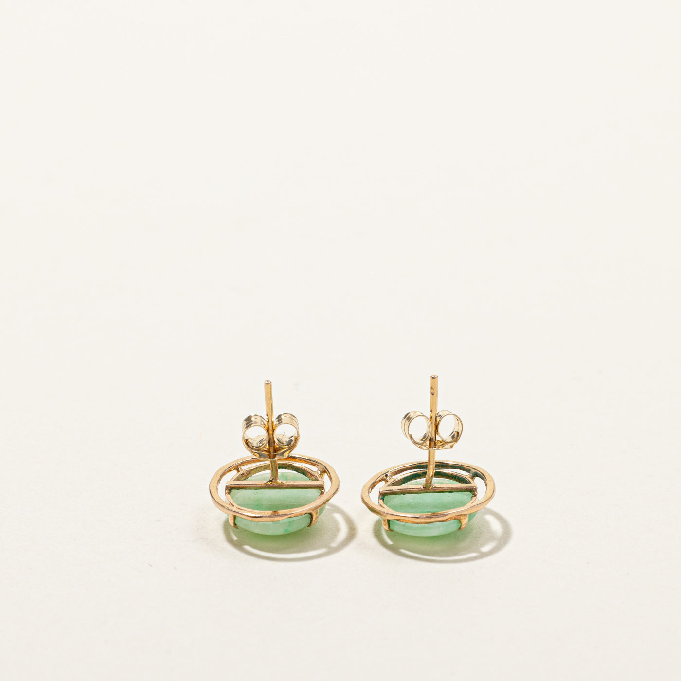 Jadeite Gold Earrings | 3.20ctw |