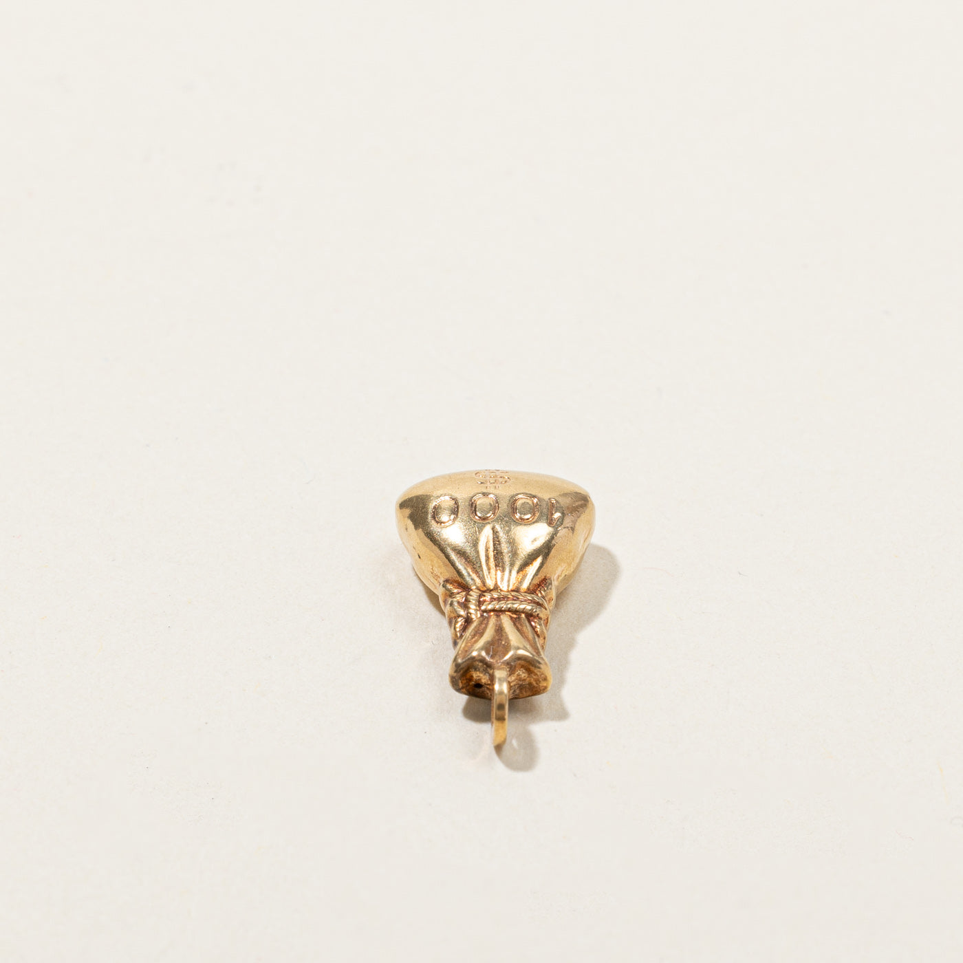 Vintage Italian 18k Money Bag Gold Charm