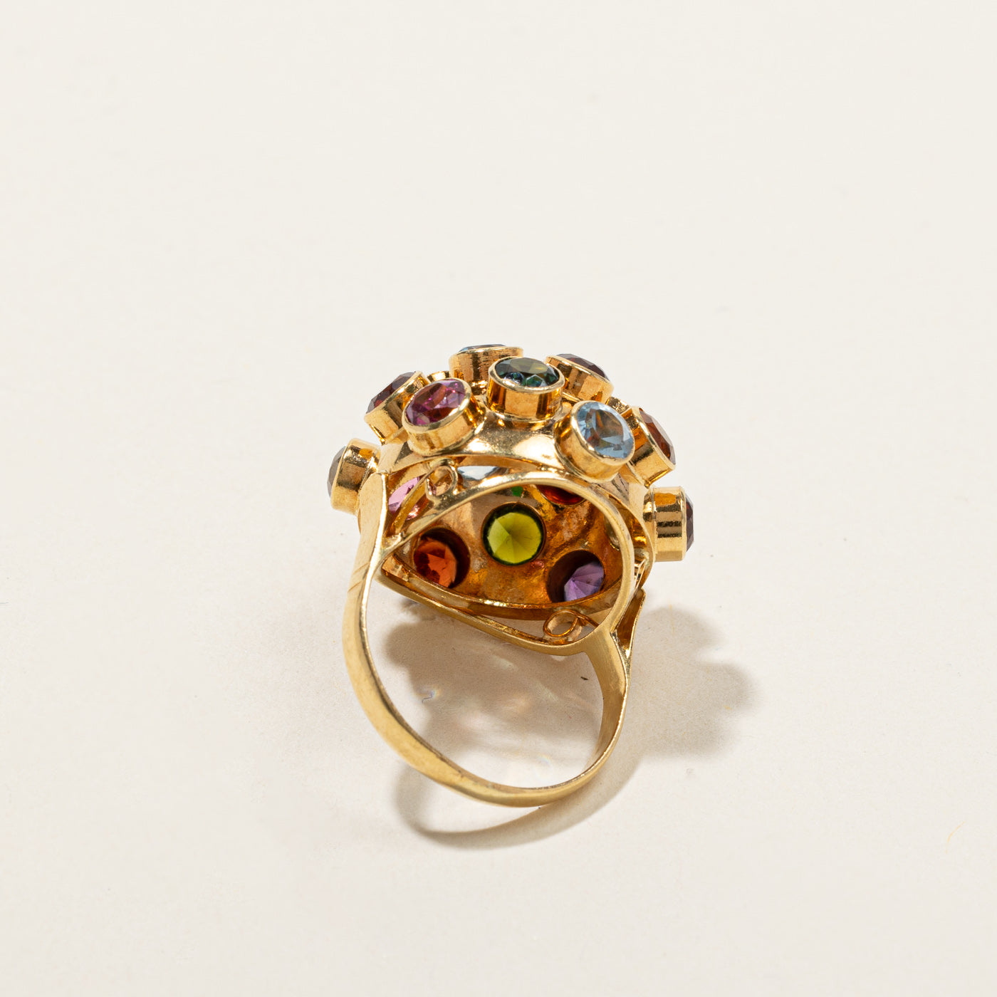 Mixed Gemstones Dome Ring | 3.00ctw | SZ 4 |