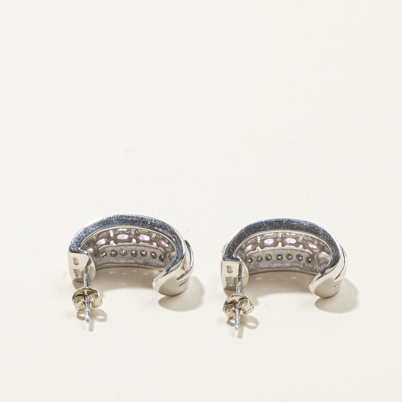 Pink Sapphire & Diamond Earrings | 0.58ctw | 0.30ctw |