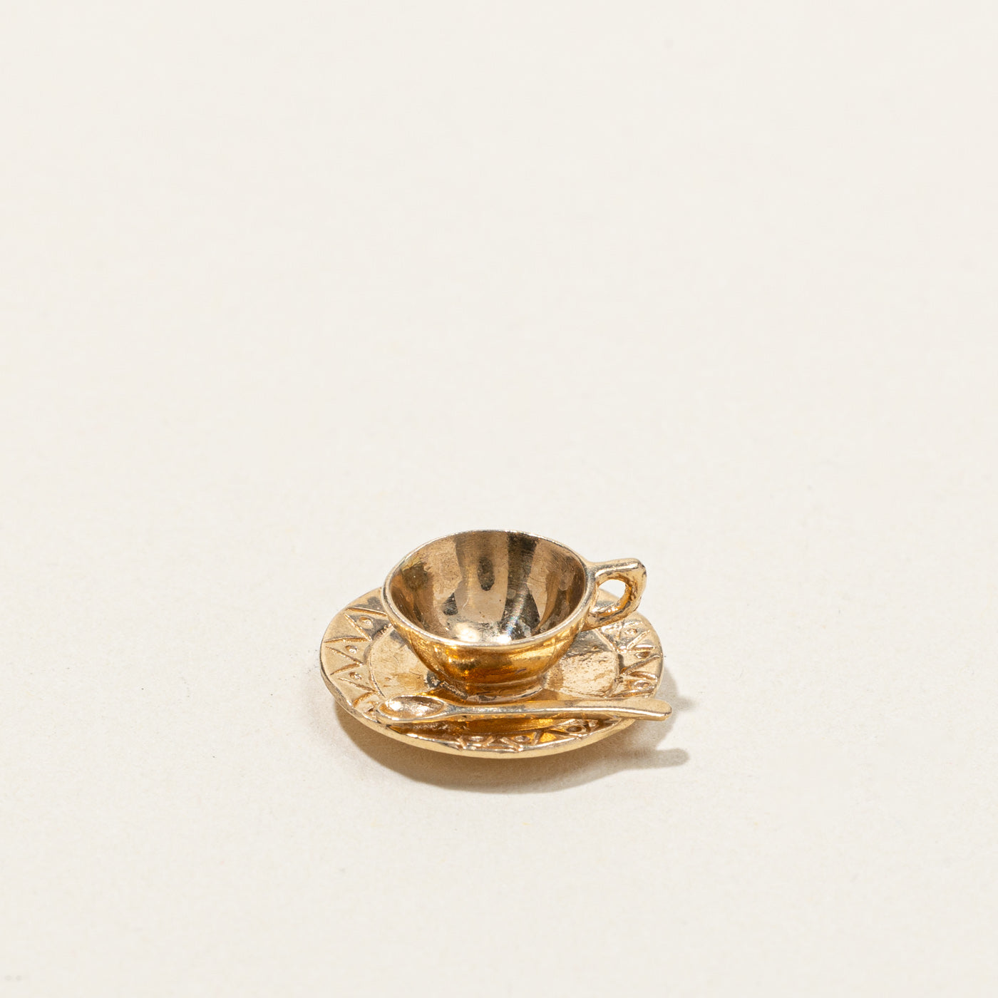 10k Gold Tea Cup & Saucer Charm