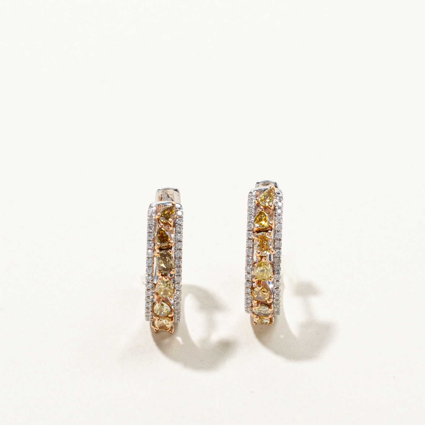 Yellow Diamond Huggie Earrings | 1.88ctw |