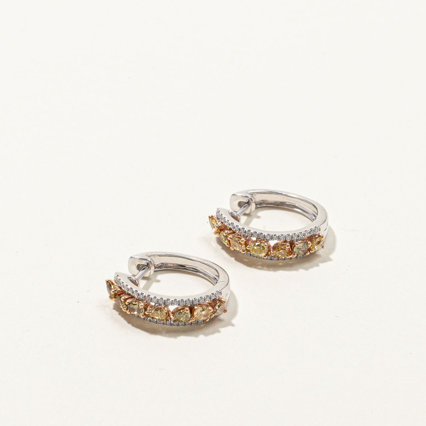 Yellow Diamond Huggie Earrings | 1.88ctw |