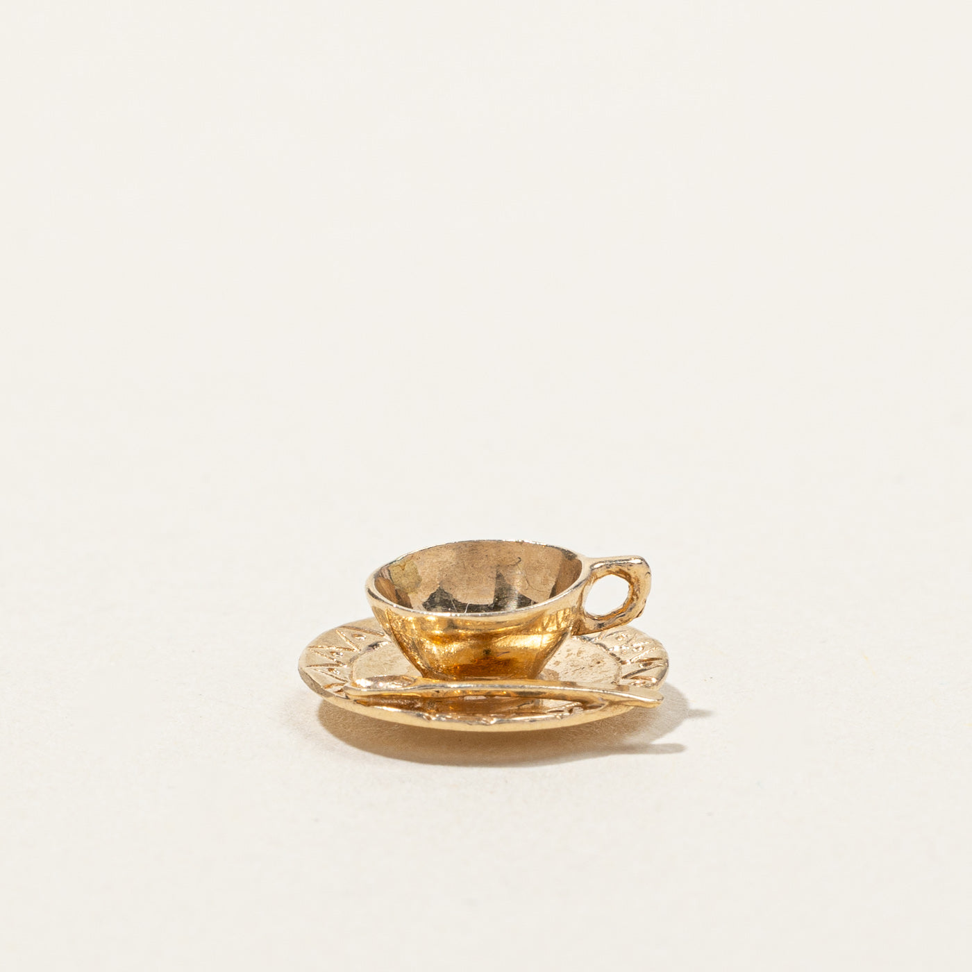 10k Gold Tea Cup & Saucer Charm