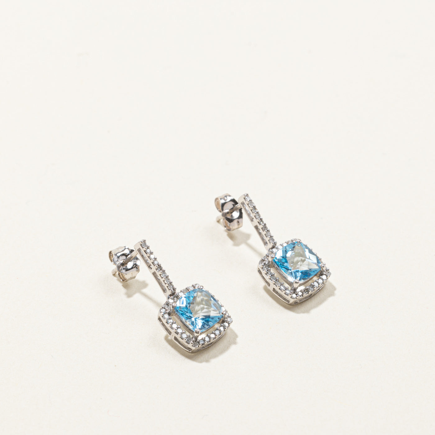 Topaz & Diamond Earrings | 1.60ctw | 0.14ctw |