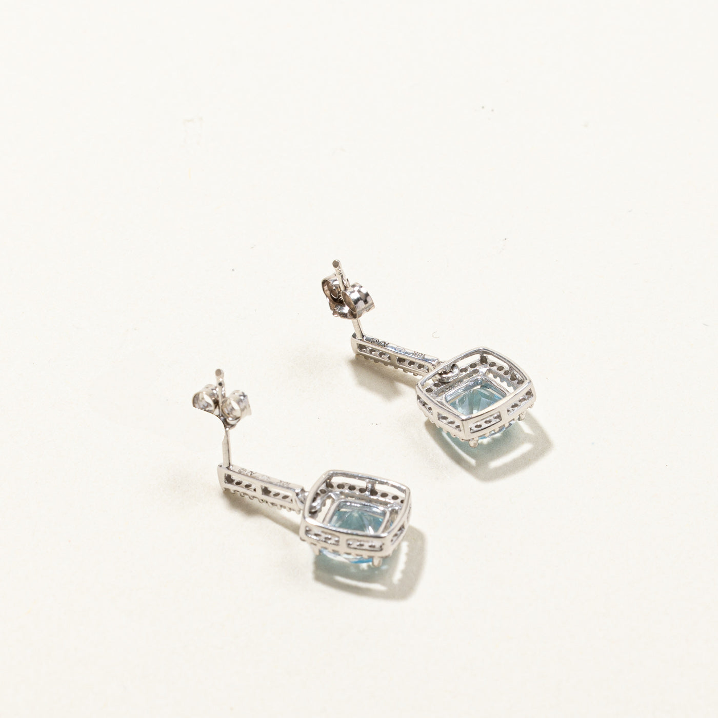 Topaz & Diamond Earrings | 1.60ctw | 0.14ctw |