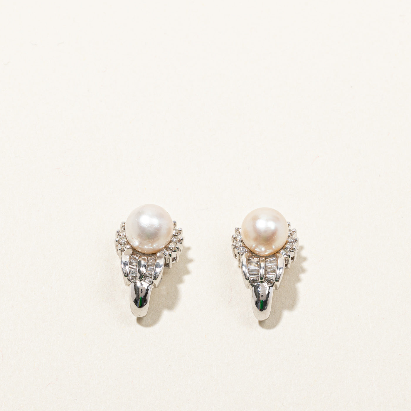 Pearl & Diamond Earrings | 0.33ctw |