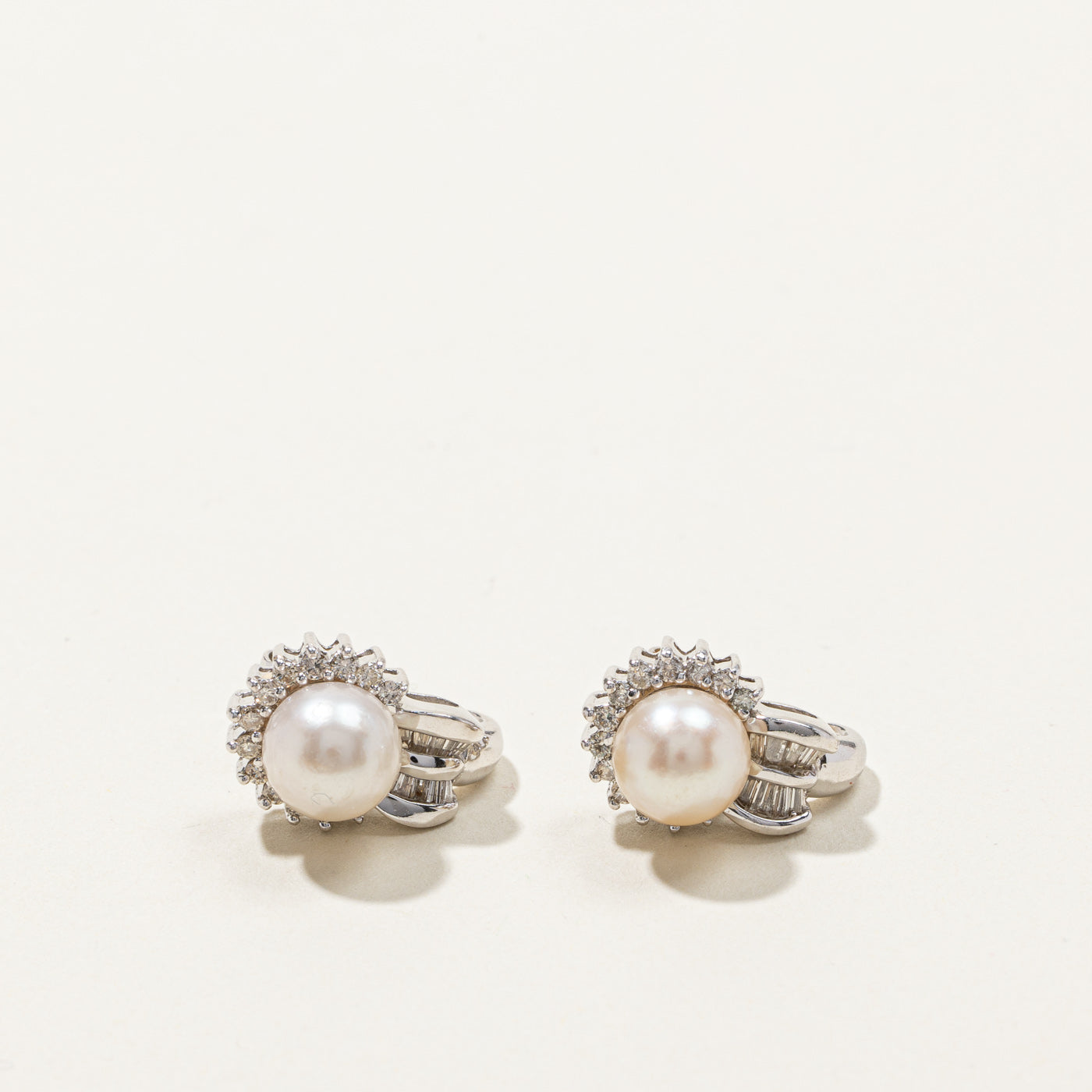Pearl & Diamond Earrings | 0.33ctw |