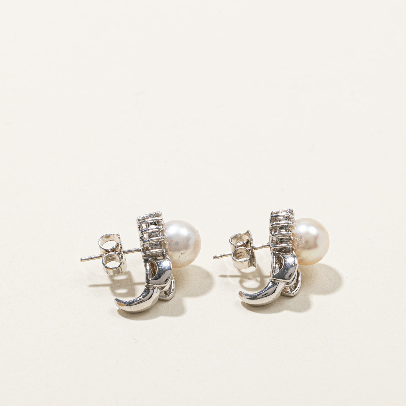 Pearl & Diamond Earrings | 0.33ctw |