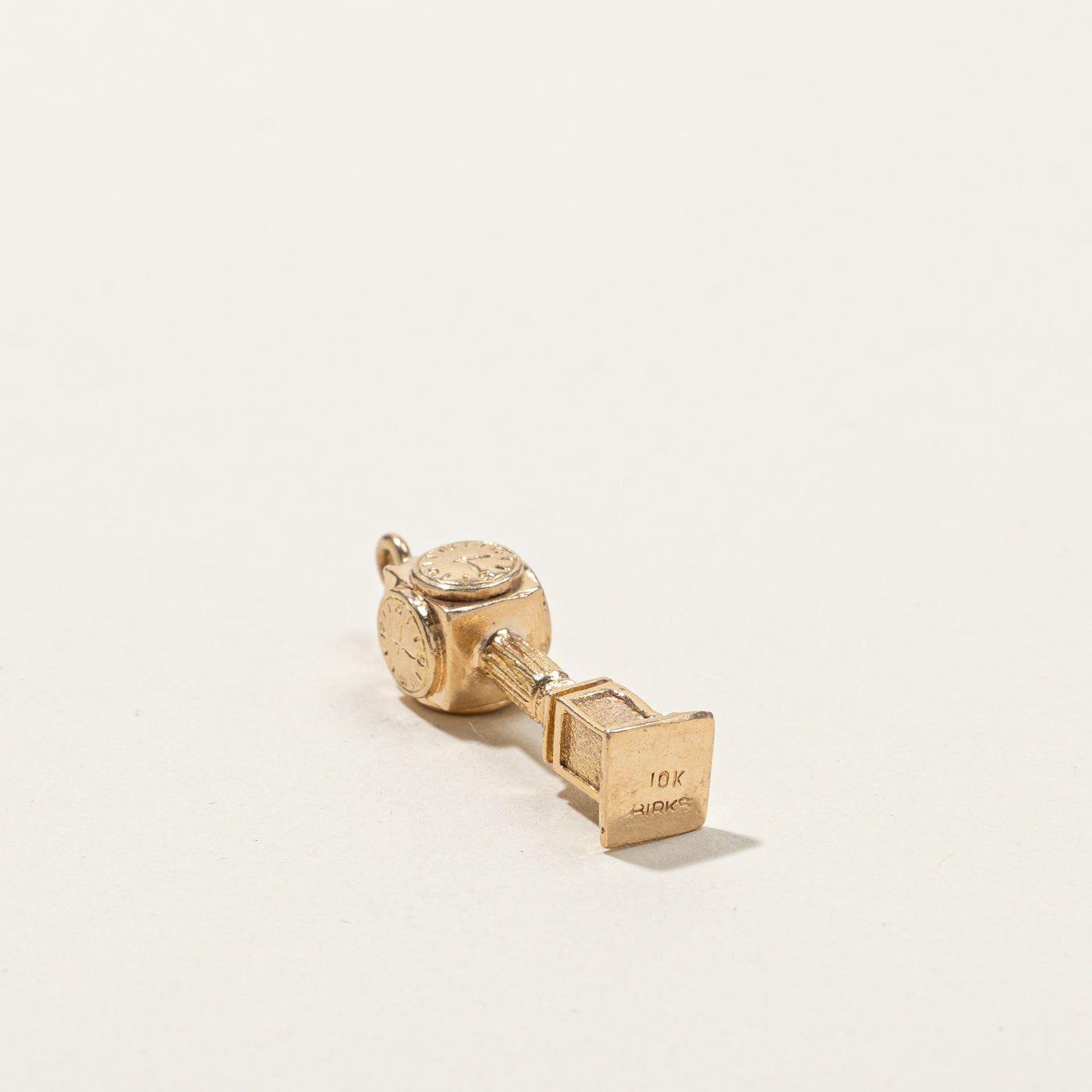 Birks' 10k Gold Tower Clock Charm
