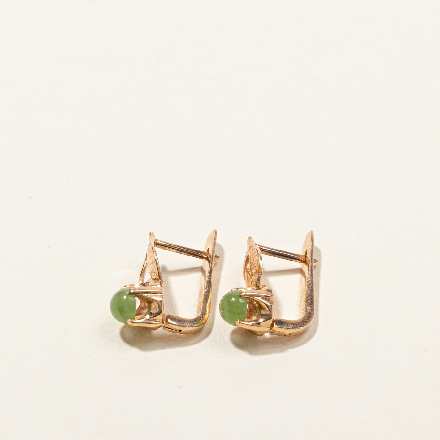 Jadeite Gold Earrings | 1.20ctw |