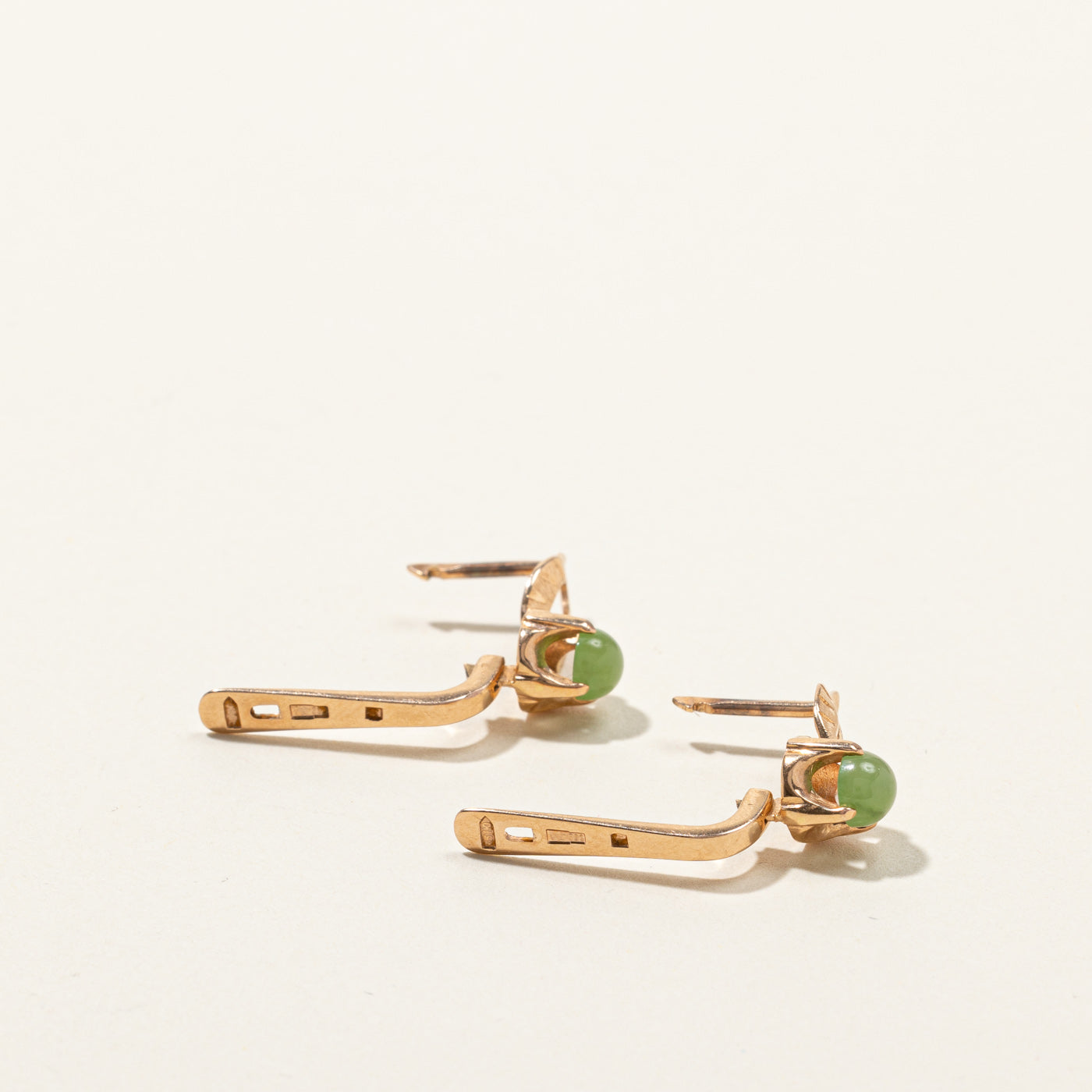 Jadeite Gold Earrings | 1.20ctw |