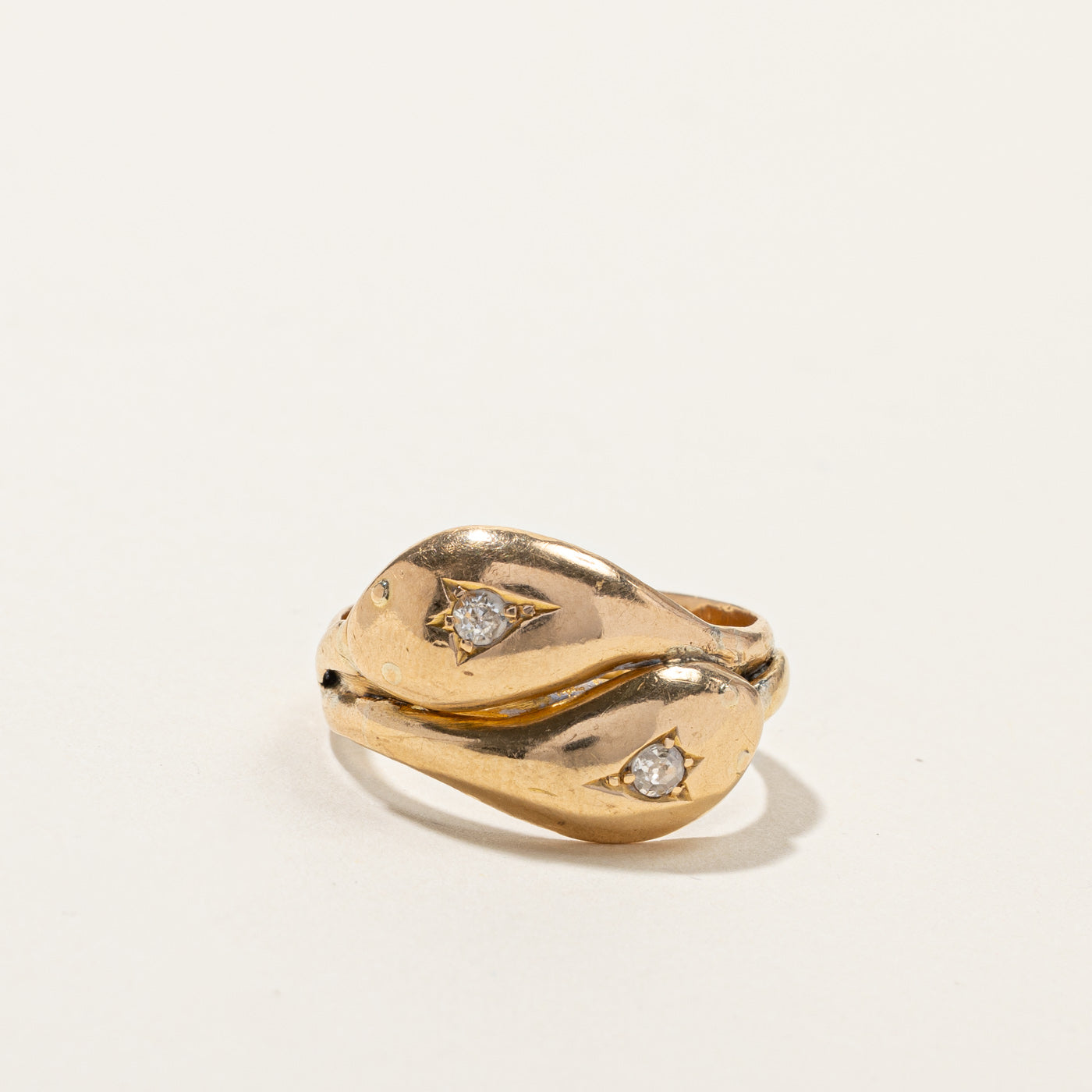 1909 Chester 18k Serpent Diamond Ring | 0.14ctw | SZ 8.75 |