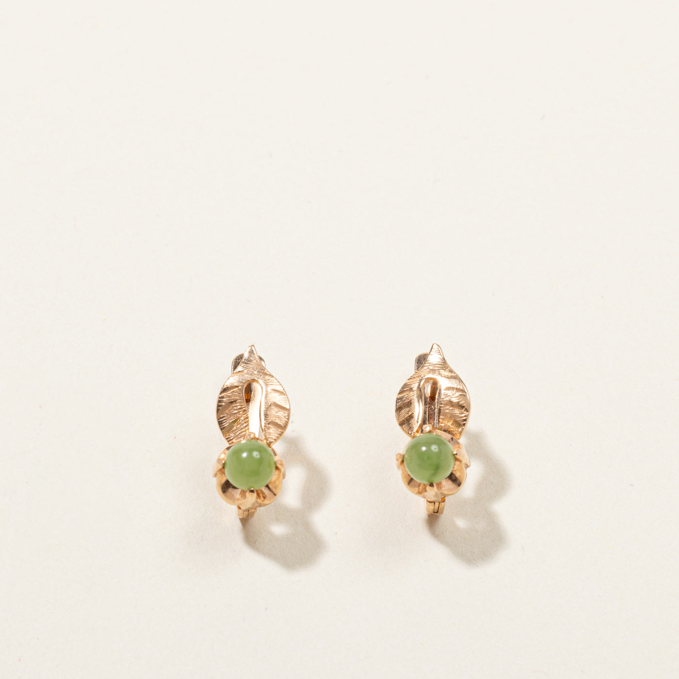 Jadeite Gold Earrings | 1.20ctw |