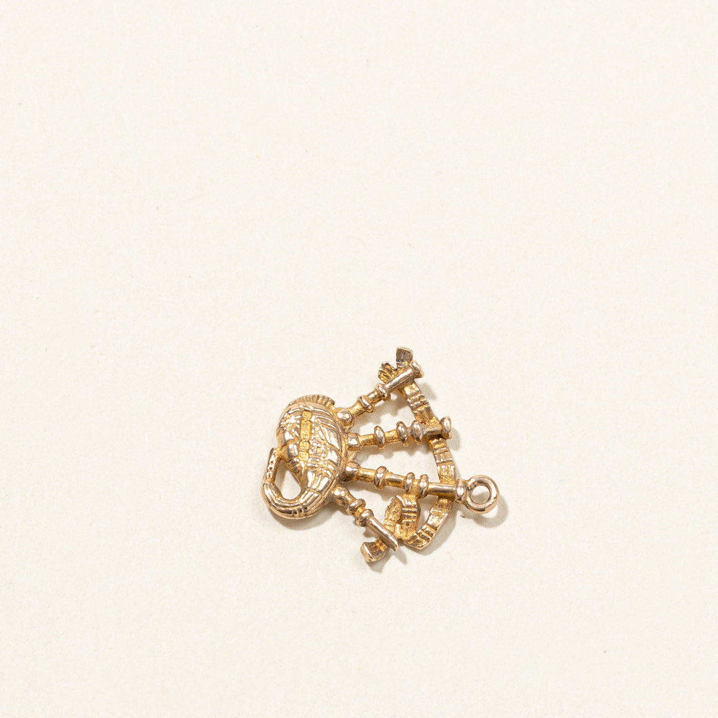 1953 Birmingham 9k Gold Bagpipe Charm