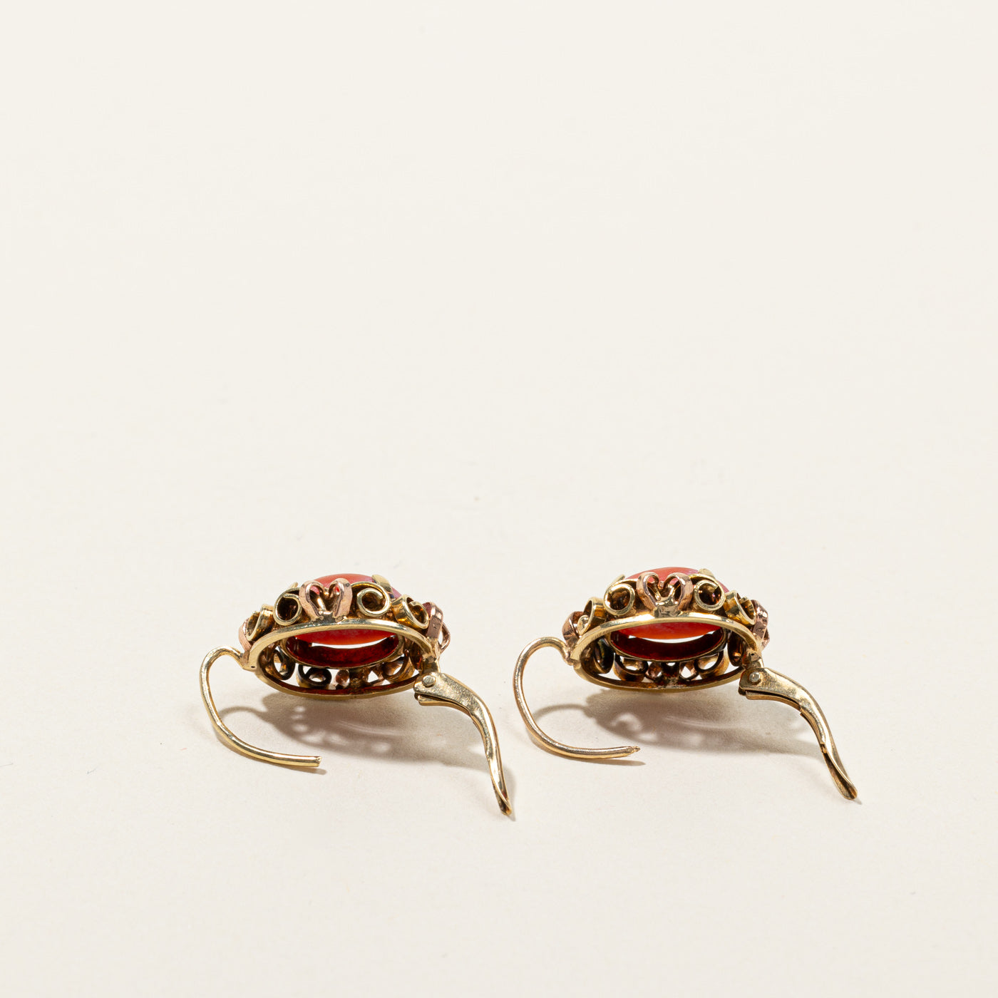 Coral Gold Earrings | 2.40ctw |
