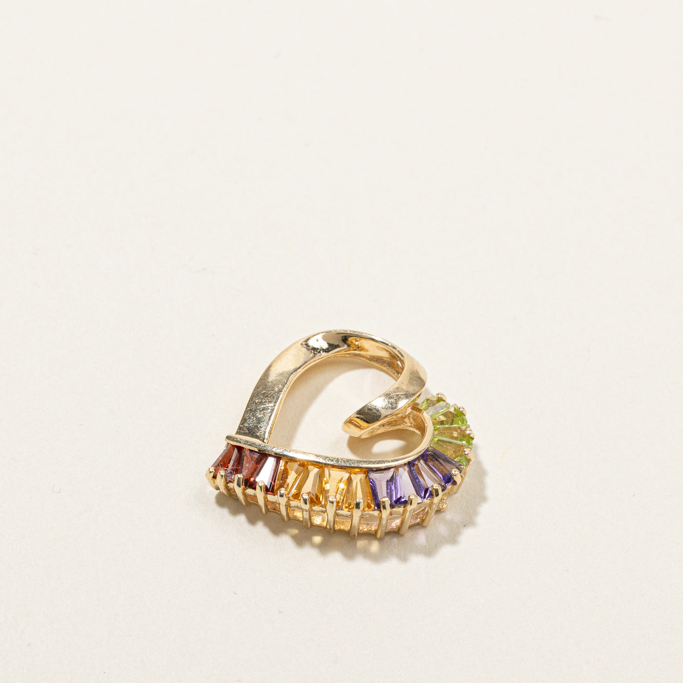 Multi Gemstones Heart Pendant | 1.03ctw |