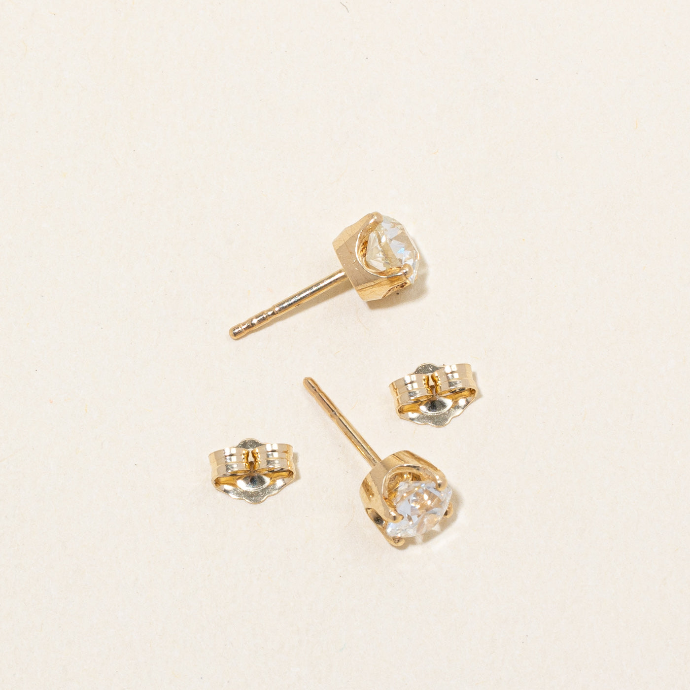 Vintage Old European Cut Diamond Stud Earrings | 1.12ctw SI1 J/K |