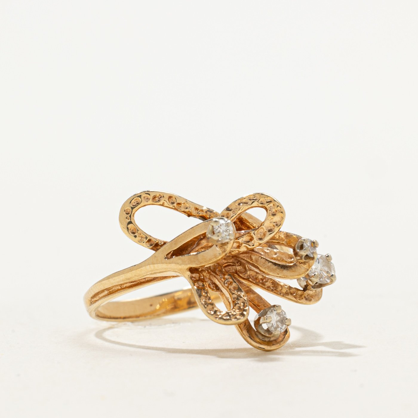 14K Ring with Diamond Accents