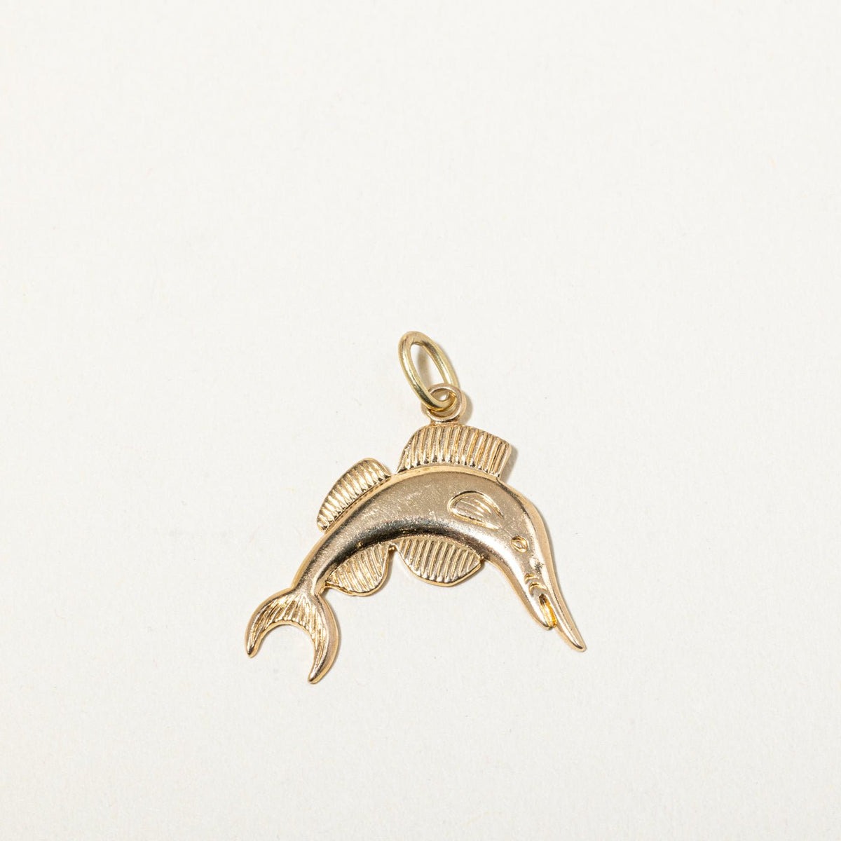 14k Yellow Gold Swordfish Charm