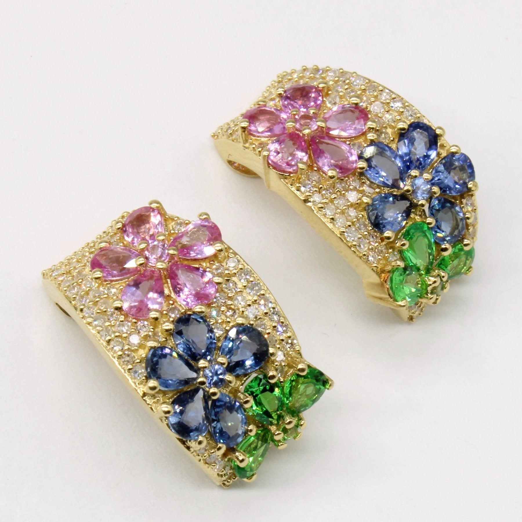 'Effy' Multigem Floral Earrings | 5.00ctw | - 100 Ways