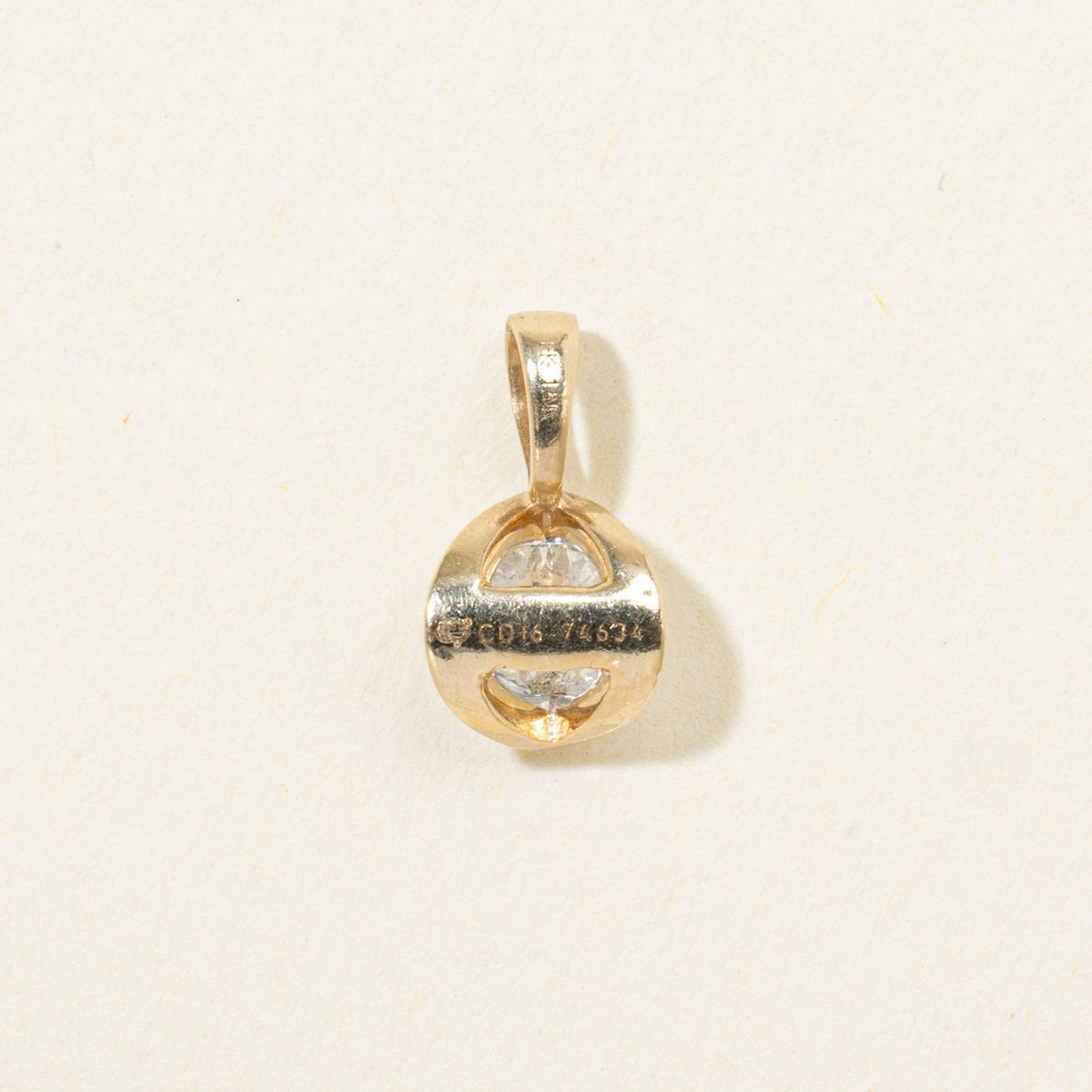 14k Tension Set Diamond Pendant | 0.23ct I2 I